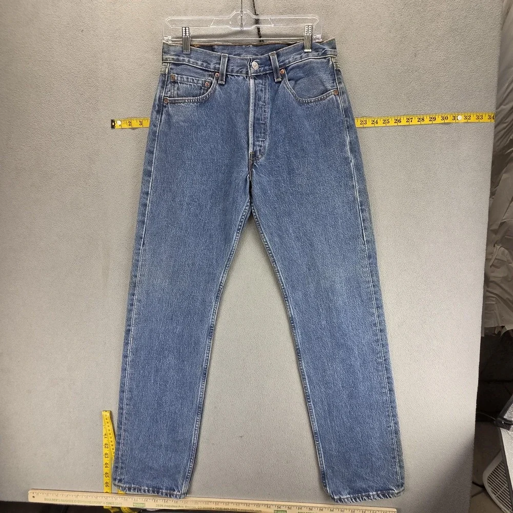 Vintage Levis 501 Jeans Mens Blue Straight Button Fly Made In USA Fits 29x31